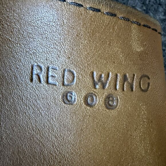 Rare VTG 90s Red Wing Pecos Roper Boots Men’s 8.5B Brown Leather Work Cowboy USA main image 9